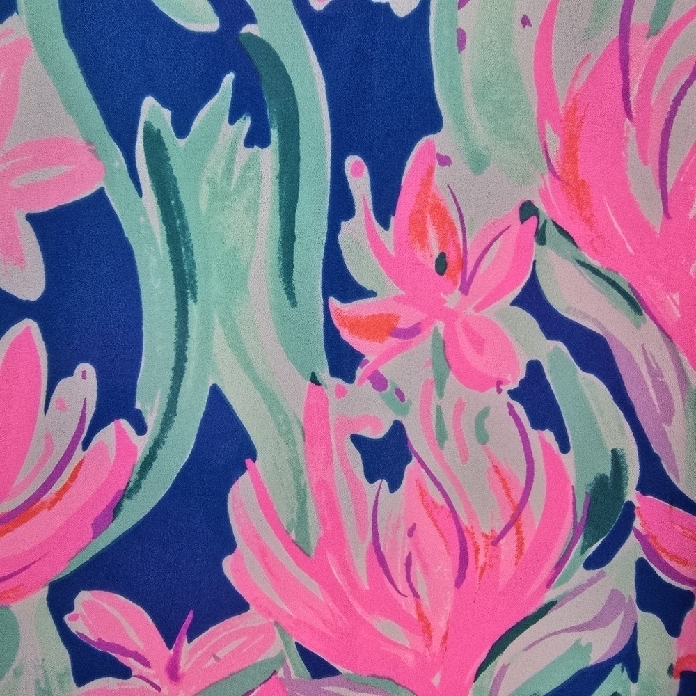 NWOT Lilly Pulitzer Langston Women's Top In Dream A Little Dream Tie Sleeves M - Picture 9 of 12
